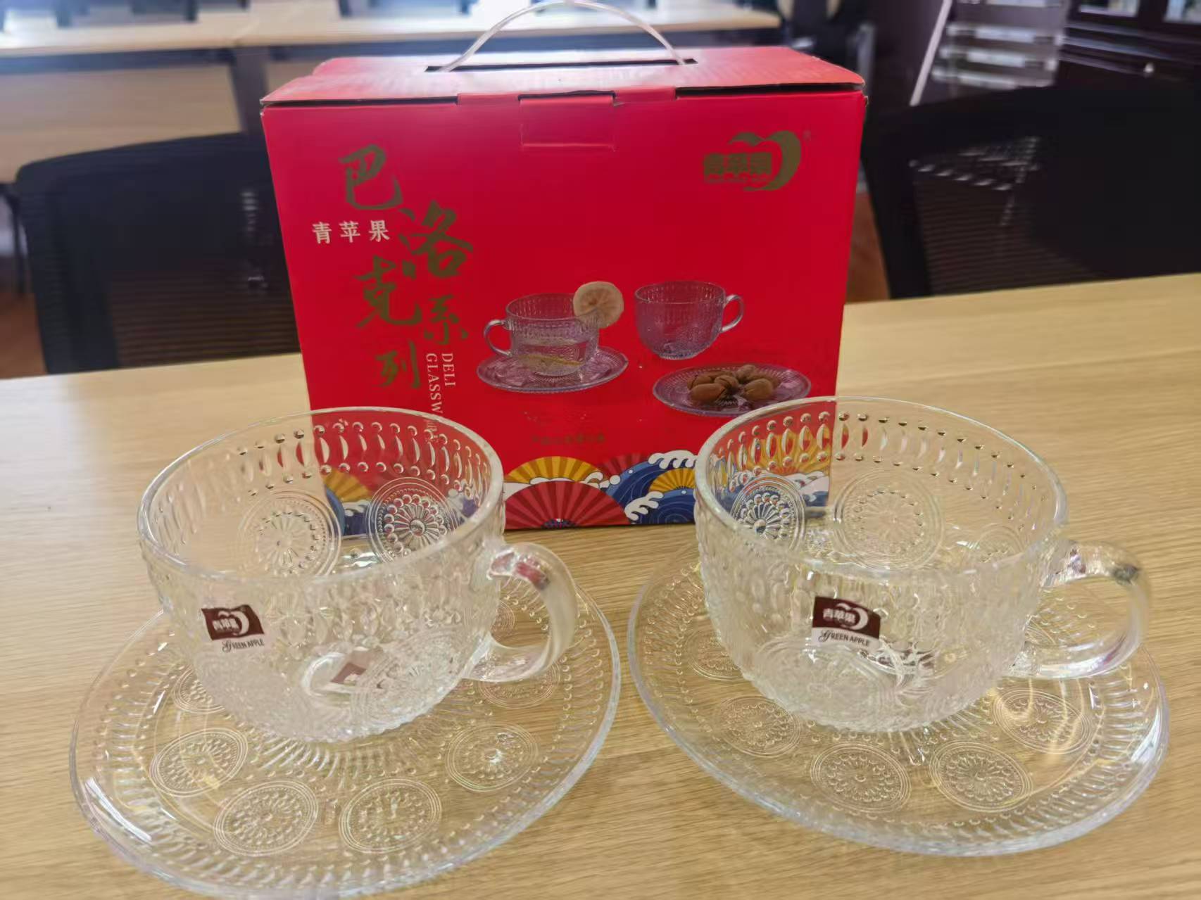 青苹果/QINGPINGGUO BLKDL4 杯  玻璃 透明带手柄